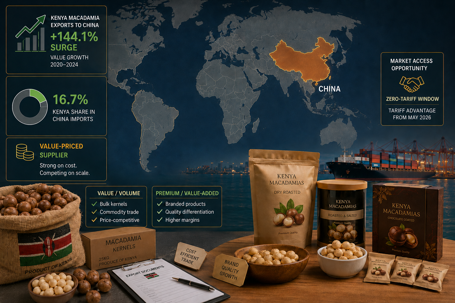 Kenya’s China Macadamia Surge Creates a Value-vs-Premium Strategy Choice