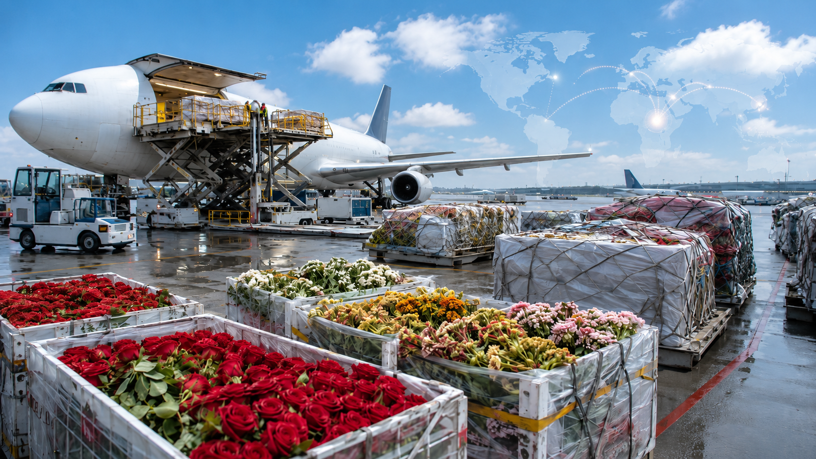 Kenyan flower exporters face a USD 4.8 million loss as air-cargo capacity contracts by 30%.