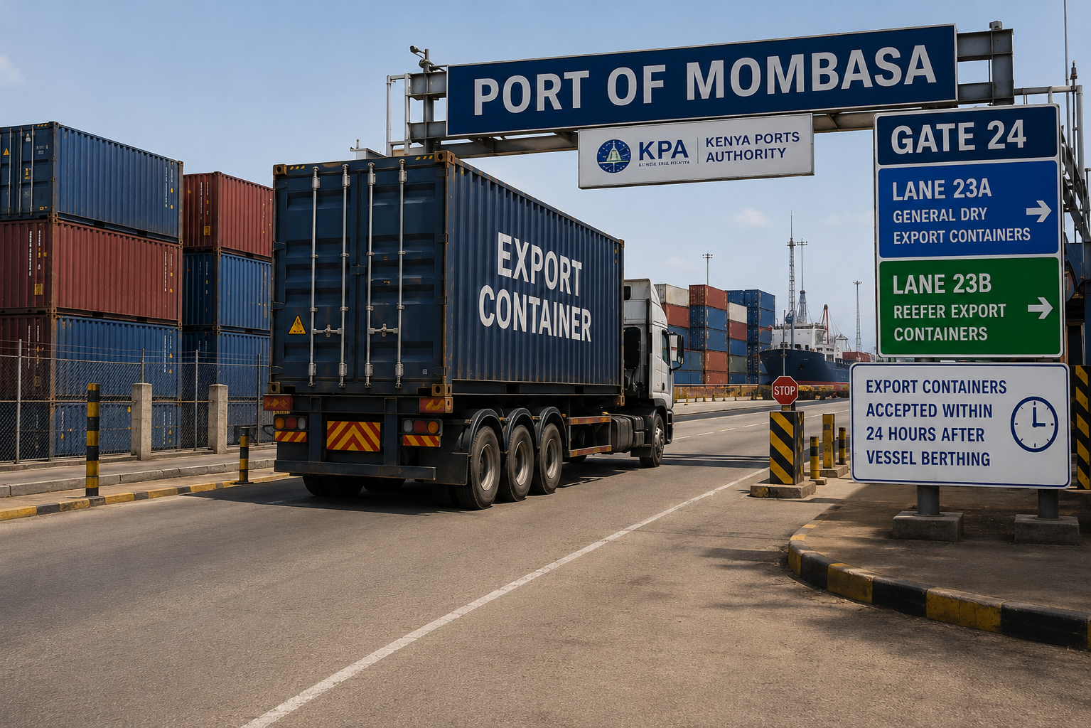 Kenya Ports Authority reroutes export containers at Mombasa while depot congestion persists