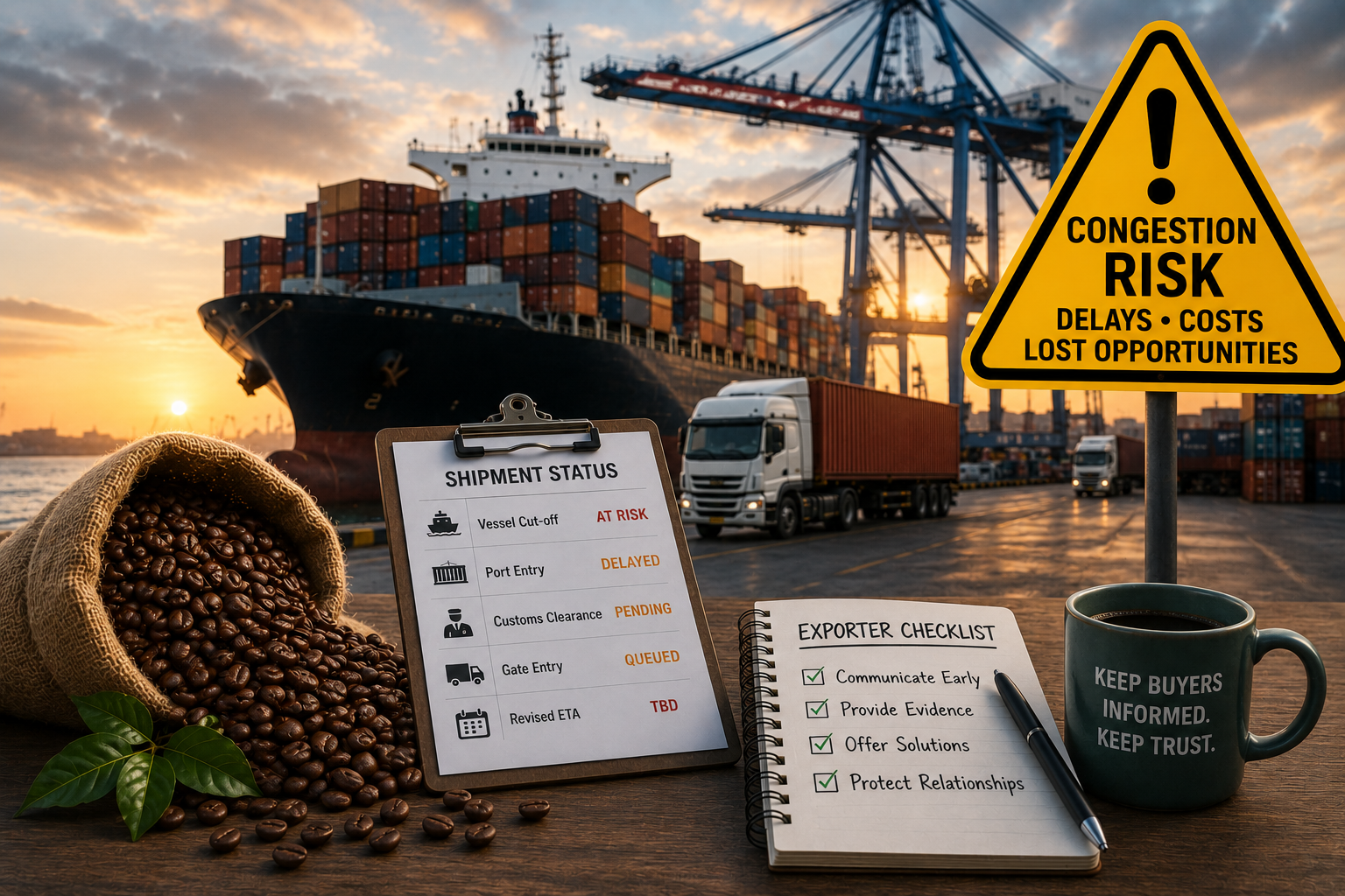 Global maritime coverage turns Mombasa coffee delays into a buyer-confidence risk